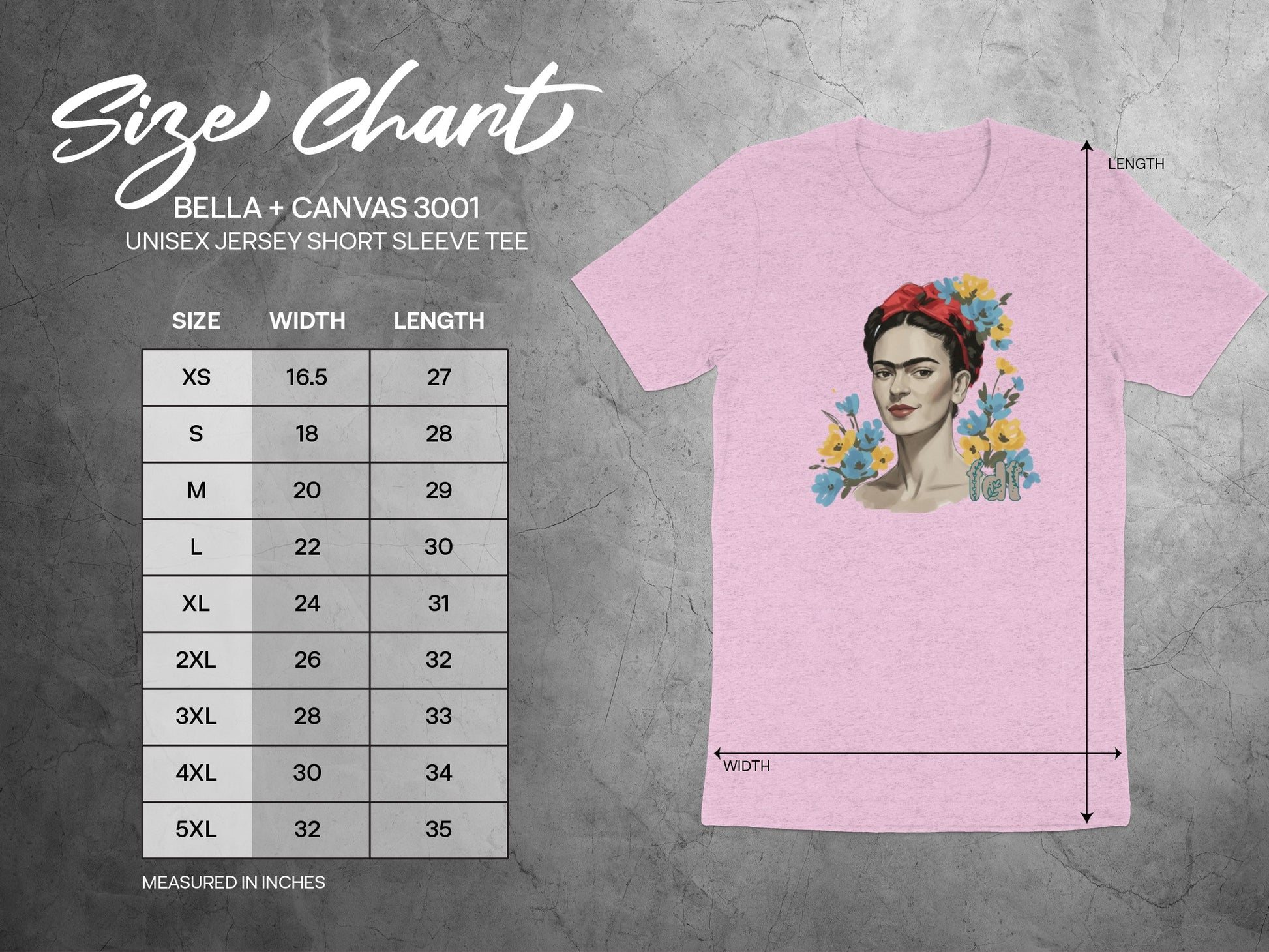 Frida Kahlo Art Graphic Unisex Jersey Short Sleeve Tee