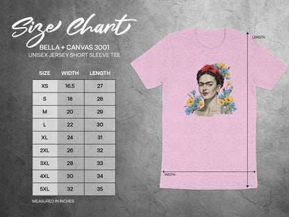 Frida Kahlo Art Graphic Unisex Jersey Short Sleeve Tee