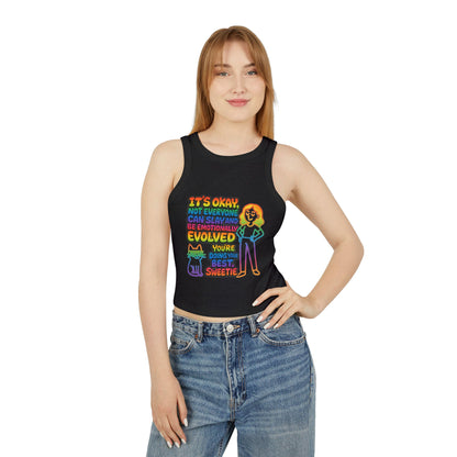 Pride Tank Top Motivational Women's Racer Tank Top - "You're Doing Your Best, Sweetie"