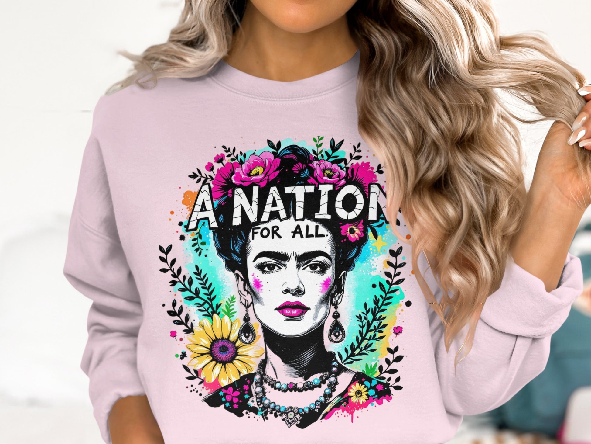 A Nation For All Floral Graphic Sweatshirt