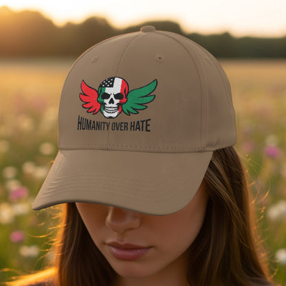 Humanity Over Hate Embroidered Skull Hat product