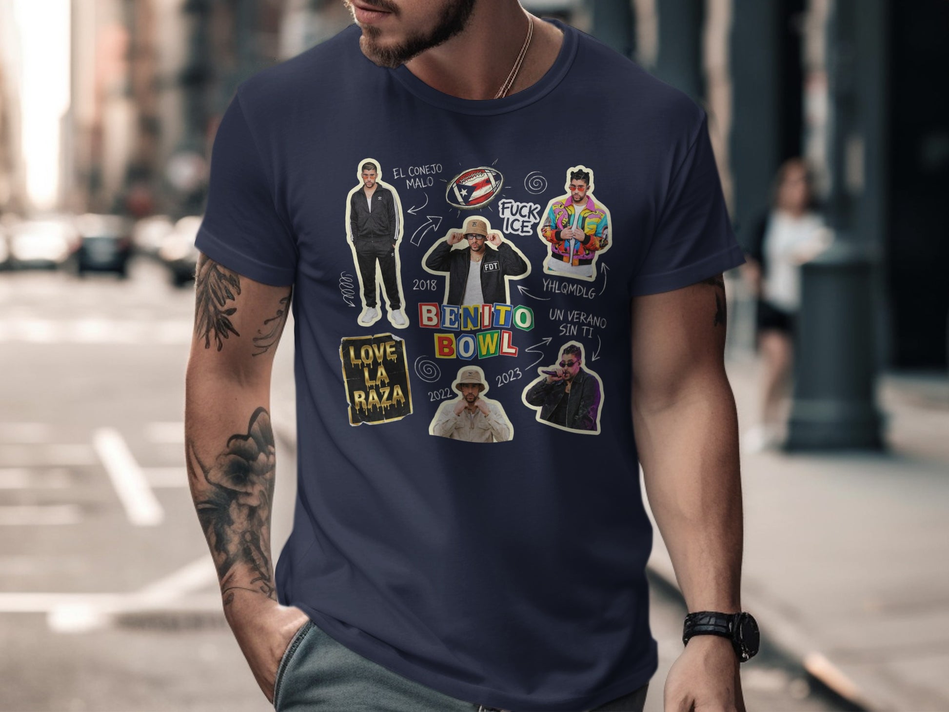 Collection of Pop Culture Icons Graphic T-Shirt