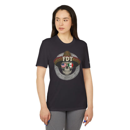 FDT Sombrero Skull Mexico USA Flag Graphic Shirt