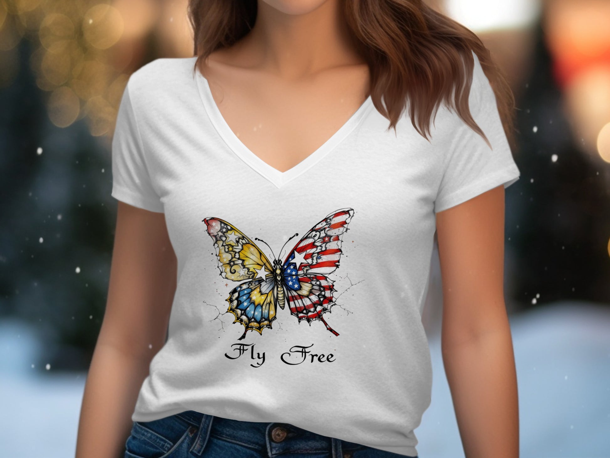 Fly Free Beautiful Butterfly Graphic T-Shirt product type