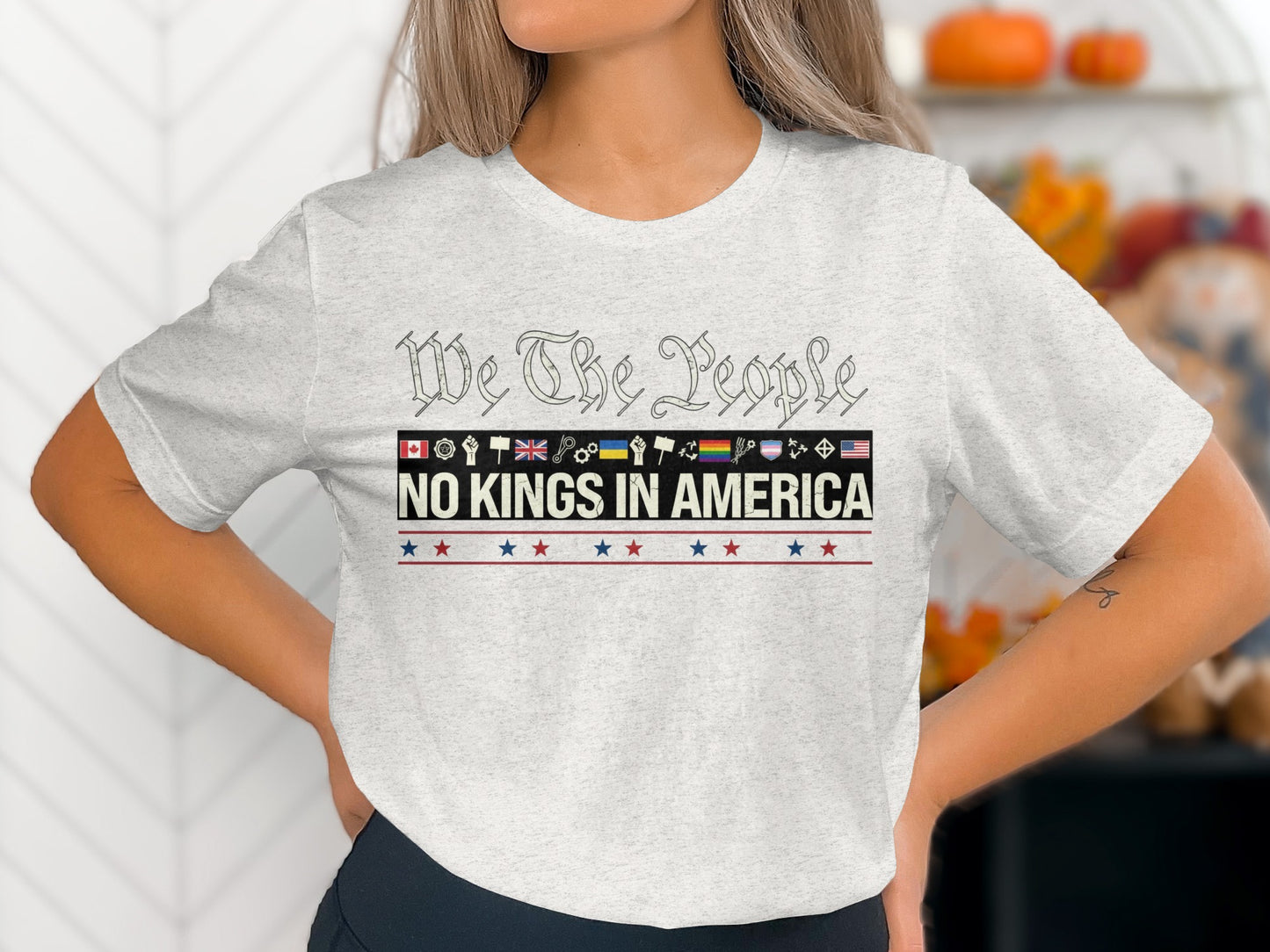 Patriotic No Kings In America Graphic T-Shirt product