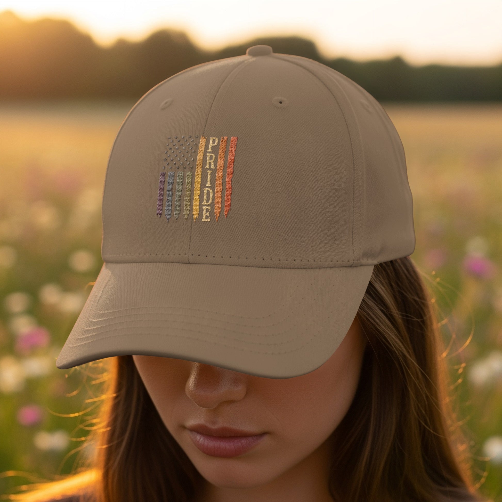 Patriotic Rainbow PRIDE Embroidered Baseball Cap product