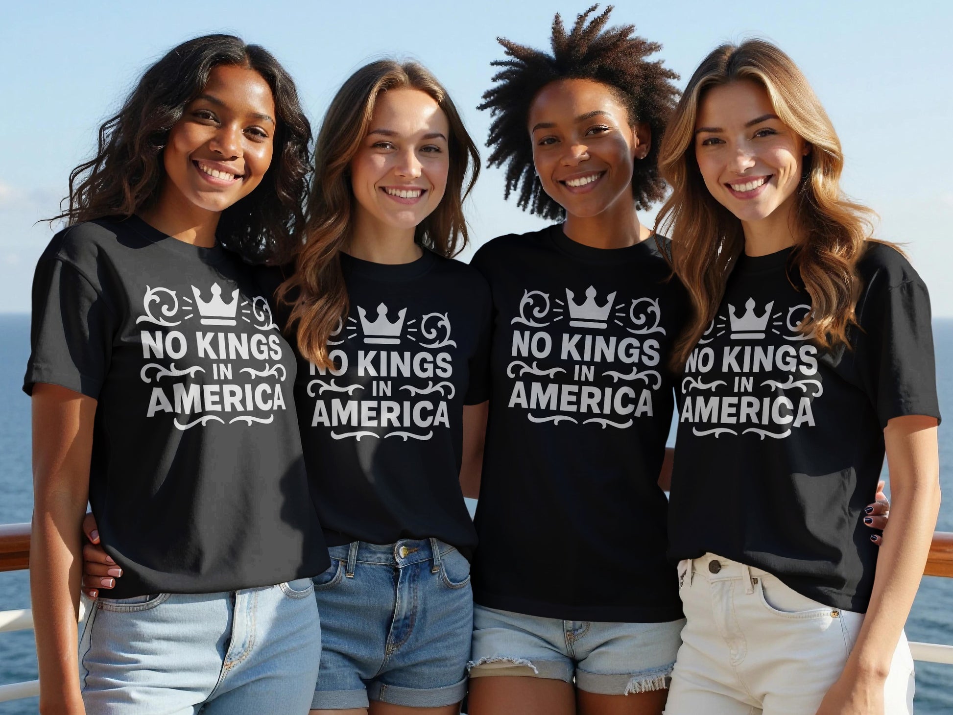 No Kings in America Stylish Graphic T-shirt product type