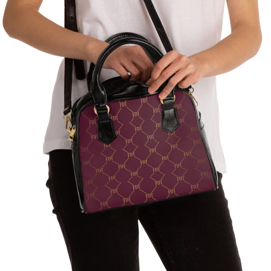 FDT Subtle Monogram Shoulder Handbag Anti Trump Designer Patterned Tote for Everyday Chic