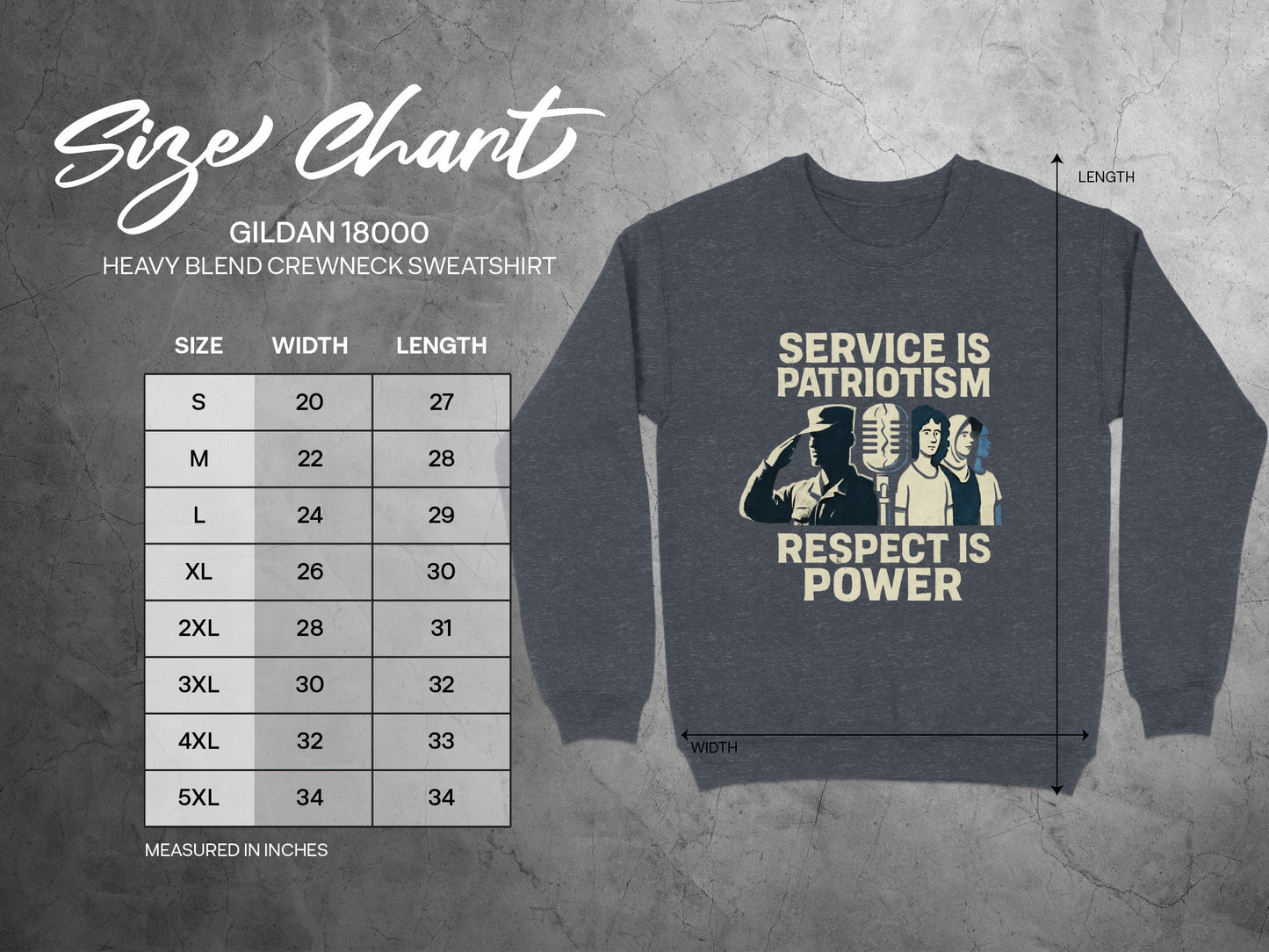Service is Patriotism Respect is Power sweatshirt product