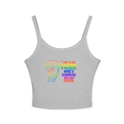 high quality Pride Rainbow Graphic Women's Spaghetti Strap Tank Top