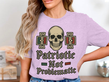 Patriotic Not Problematic Skull Graphic Tee
