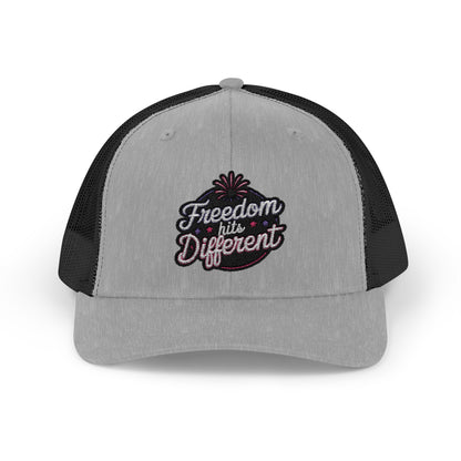 Freedom Hits Different Snapback Trucker Cap - Stylish Sportswear for Summer Activities