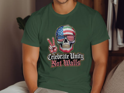 Celebrate Unity Not Walls Peace Skull Shirt product