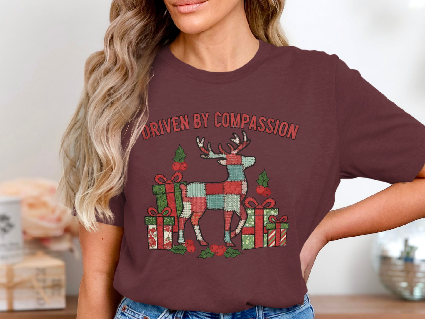 Driven By Compassion Reindeer T-Shirt