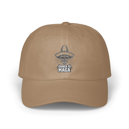 Chinga Tu Maga Embroidered Beige Baseball Hat product
