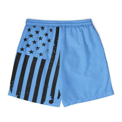 Patriotic Swim Shorts, 4th of July Swimwear, Unisex Beach Shorts, Fireworks Swim Trunks, Summer Pool Wear, Holiday Swim Attire