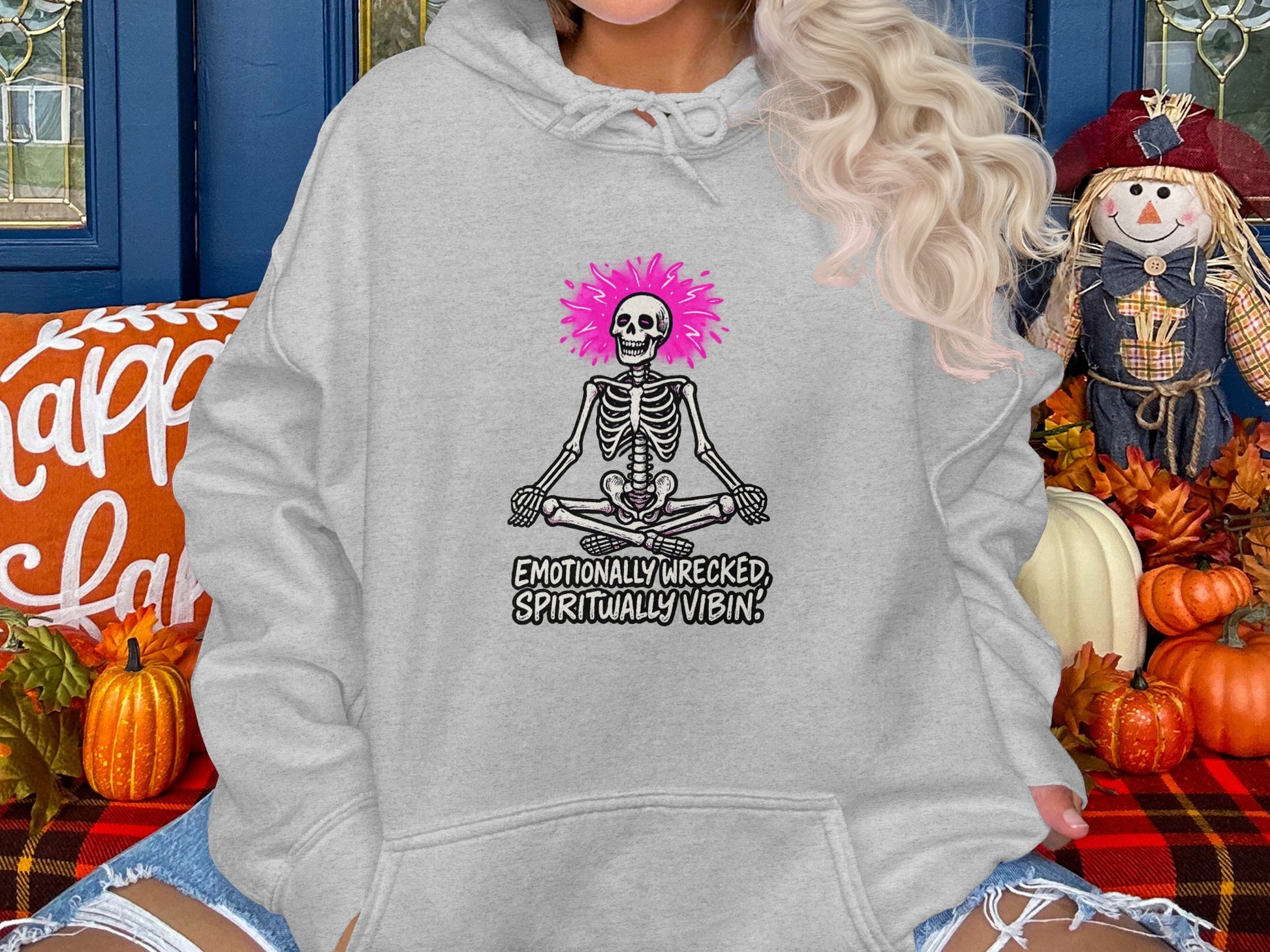 Emotionally Wrecked Spiritually Vibin Hoodie product