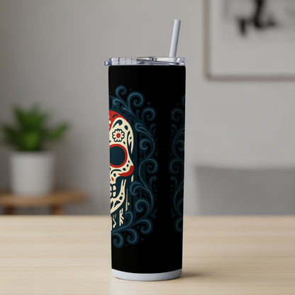 Colorful Sugar Skull Design Insulated Tumbler product