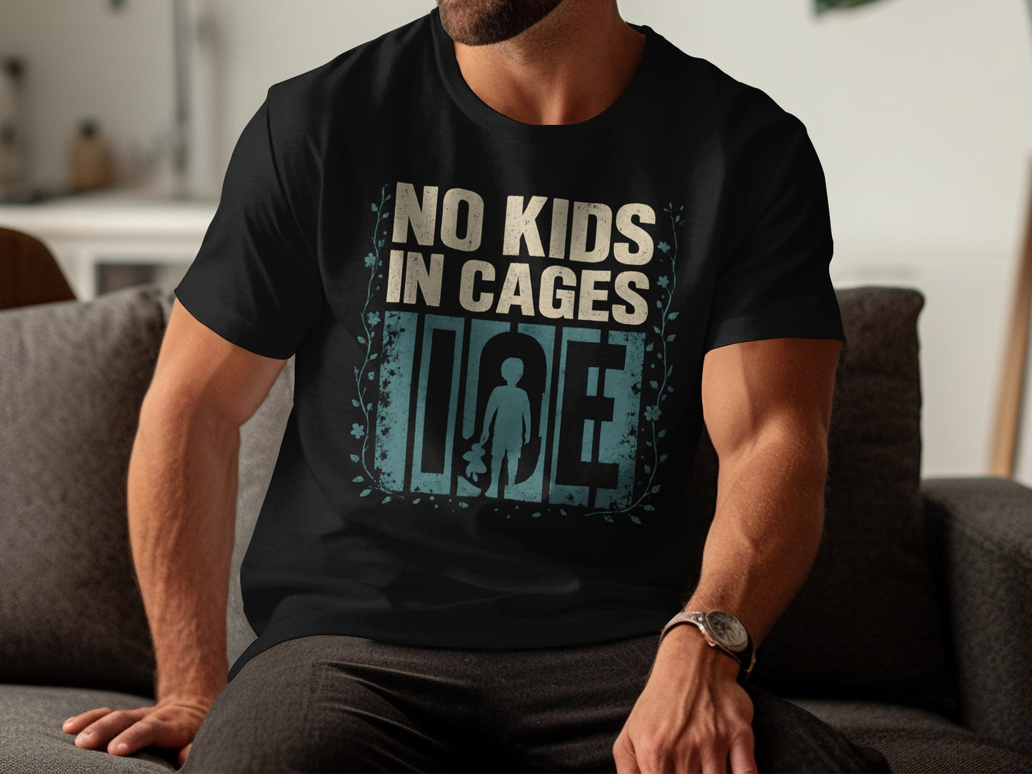 No Kids In Cages Statement Tee Shirt product