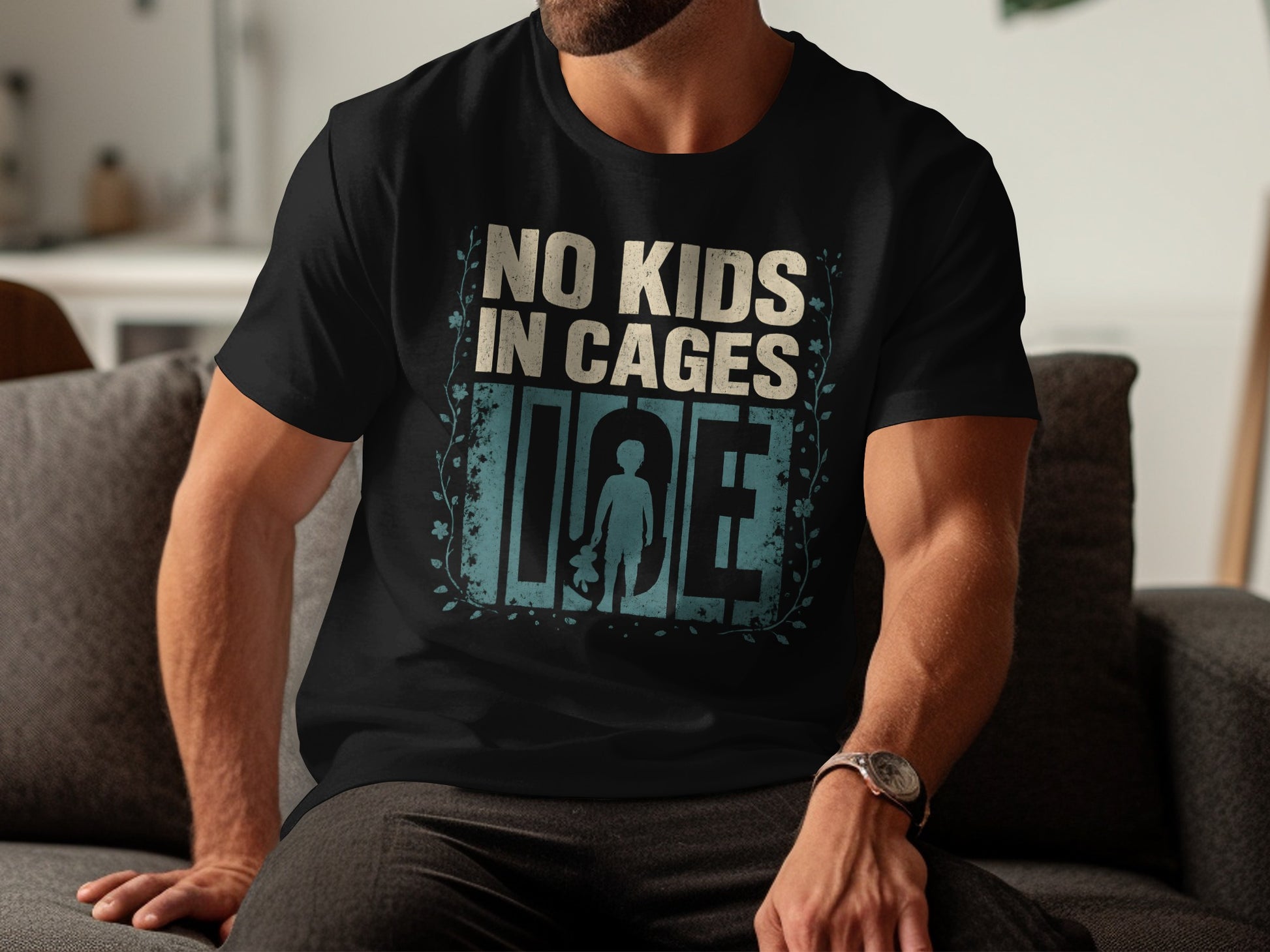 No Kids In Cages Statement Tee Shirt product