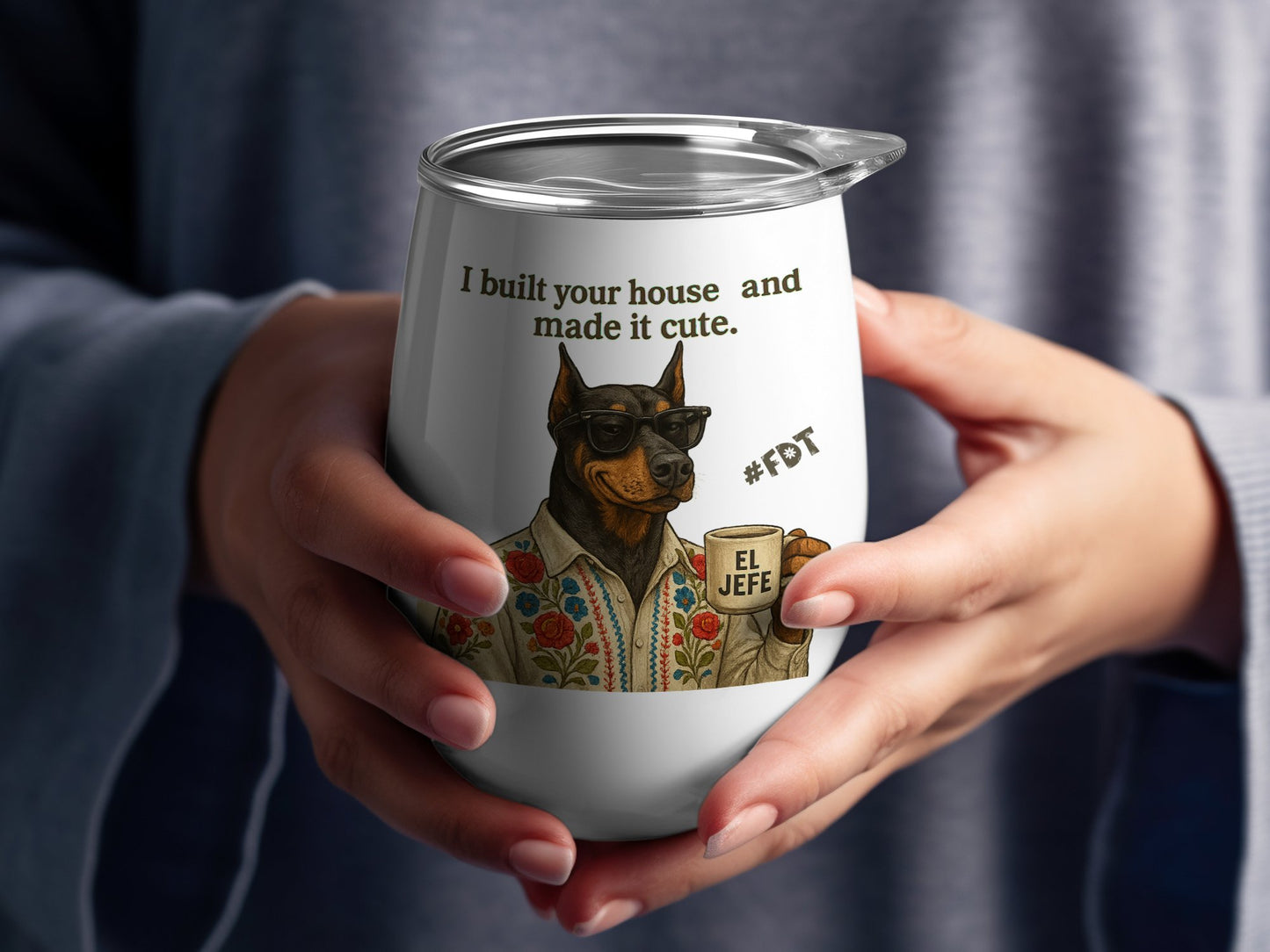 Cute Dog 'I Built Your House' Funny Mug product type