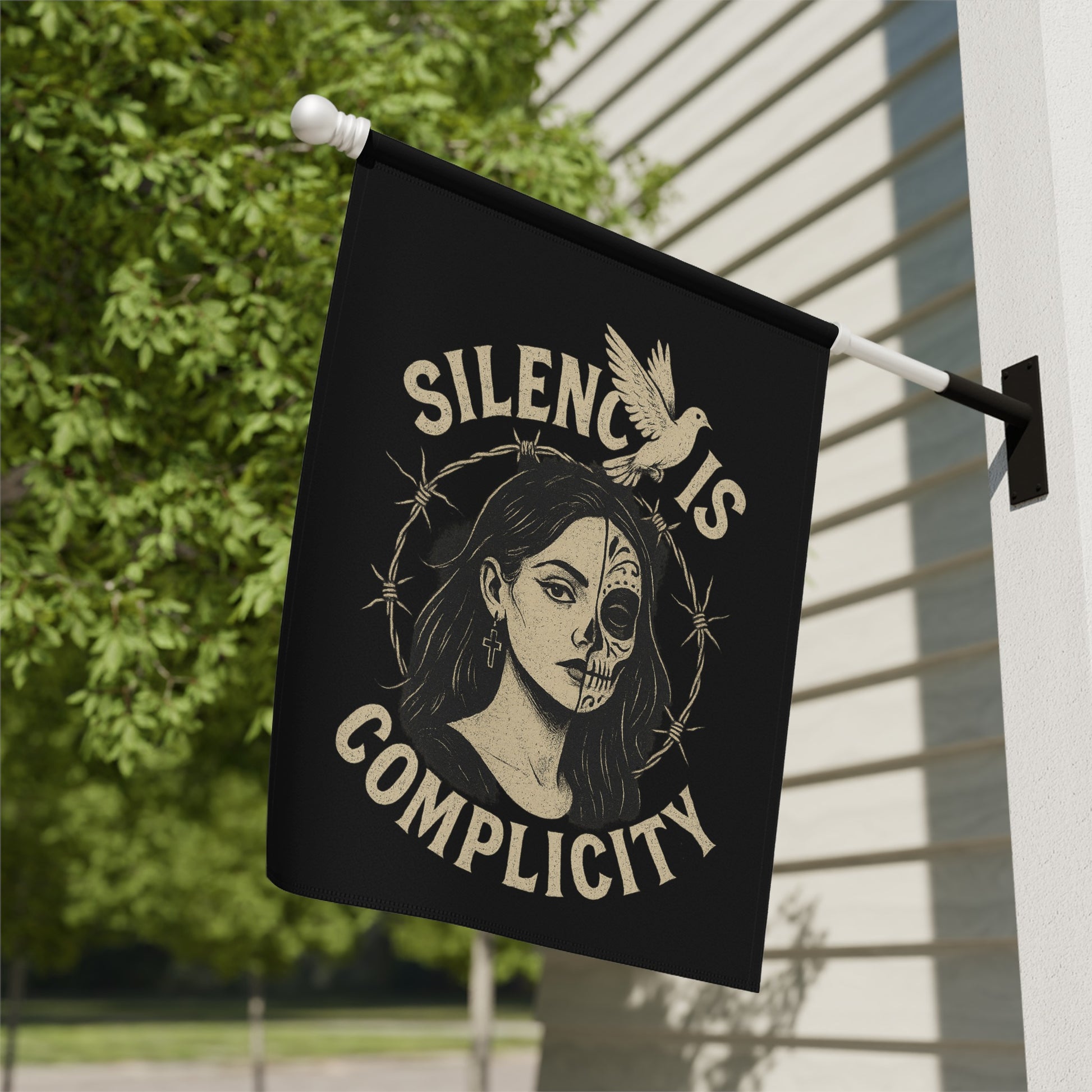 Silence Is Complicity Decorative Flag for Meaningful Decor