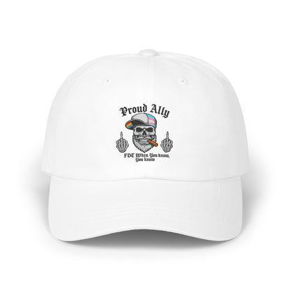 Proud Ally Hat Skull Design Custom Adjustable Cap product