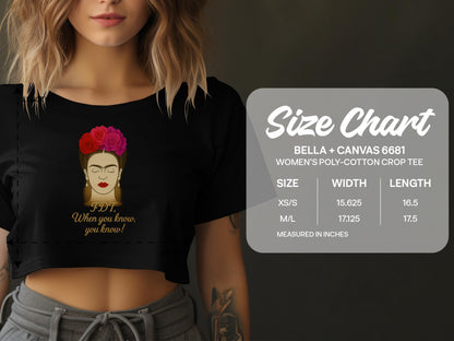 Frida Kahlo Illustrated Women's Crop Tee product
