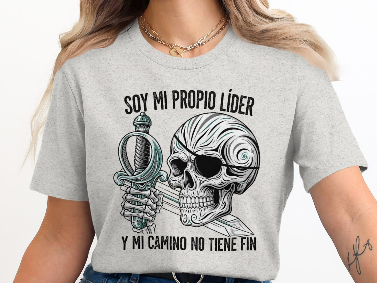 Unique Skull Design with Motivational Quote T-shirt product