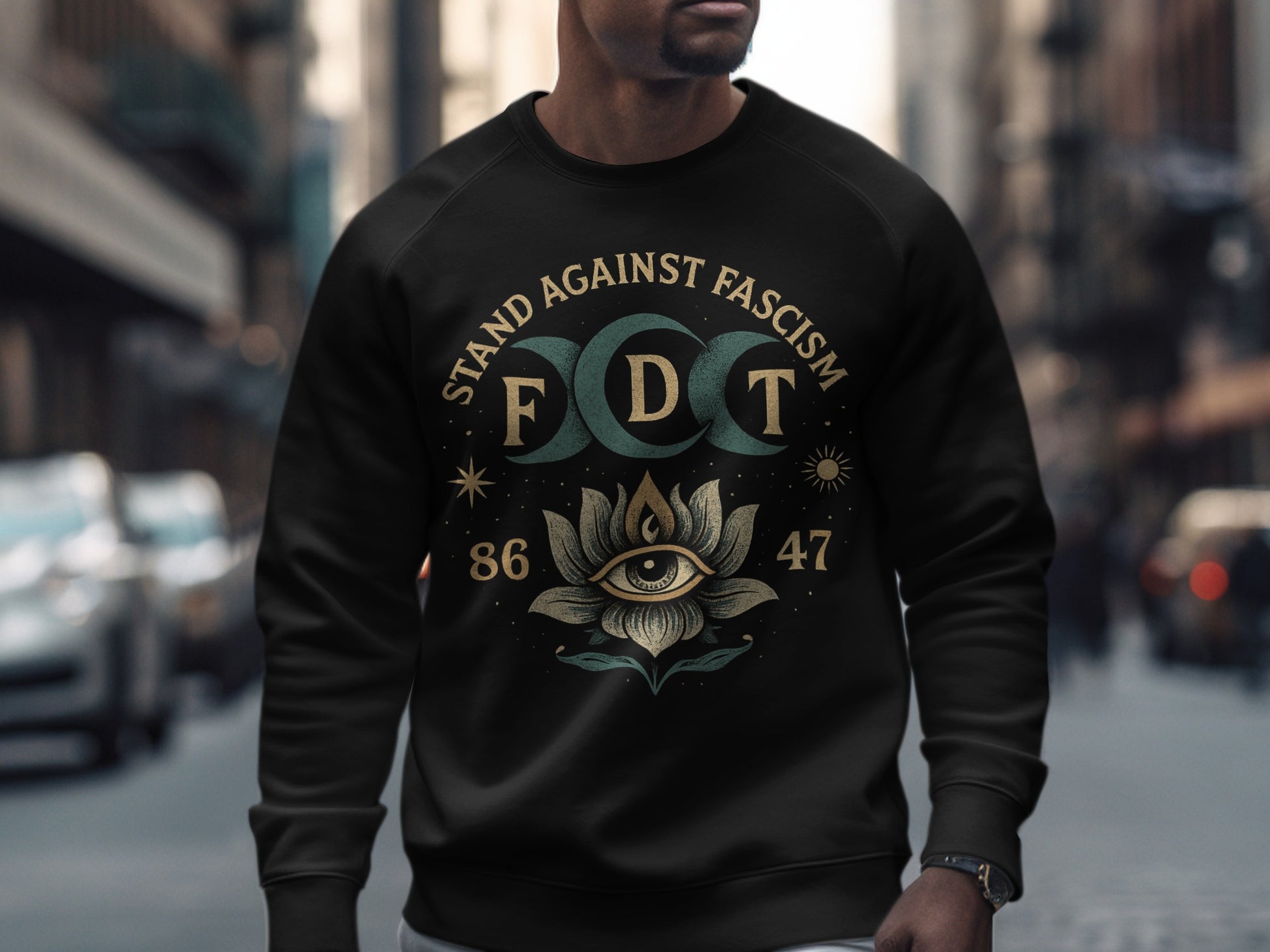 Stand Against Fascism Graphic Sweatshirt product type