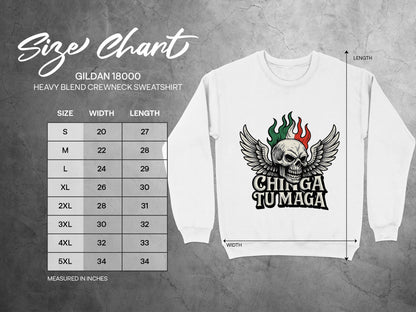 Skull and Flames Graphic Print Crewneck Sweatshirt