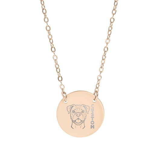Dog Portrait Design for Custom or Personalized Necklace
