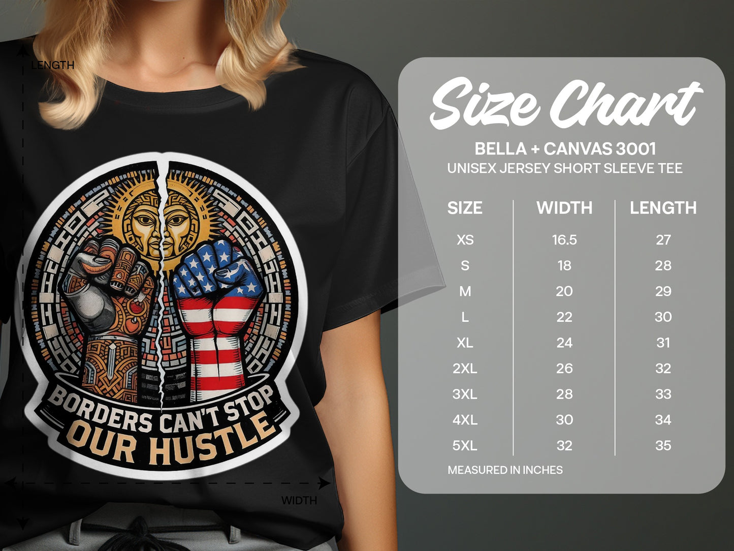 Borders Can't Stop Our Hustle unisex jersey product