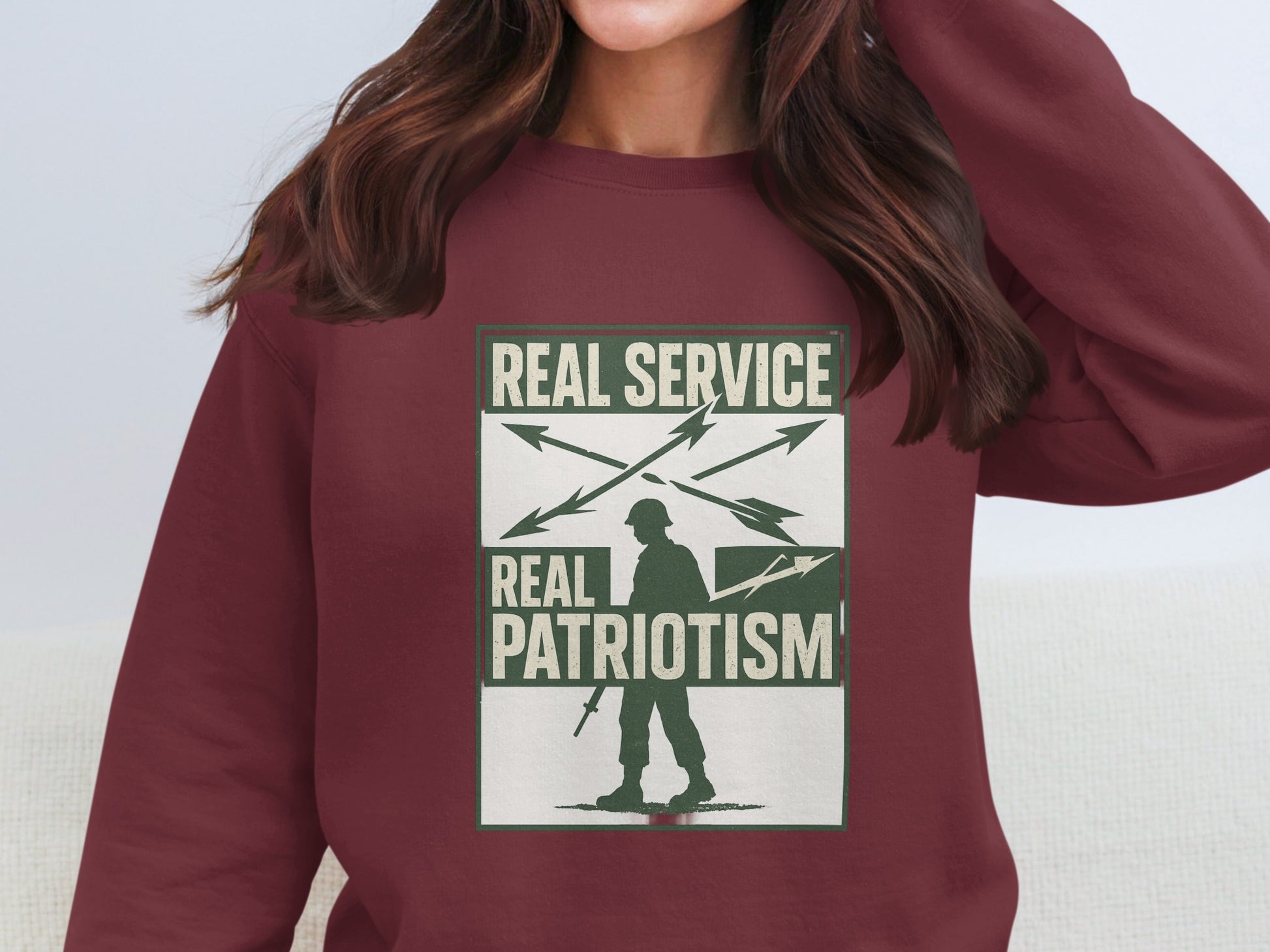 Real Service Real Patriotism Graphic Sweatshirt product type