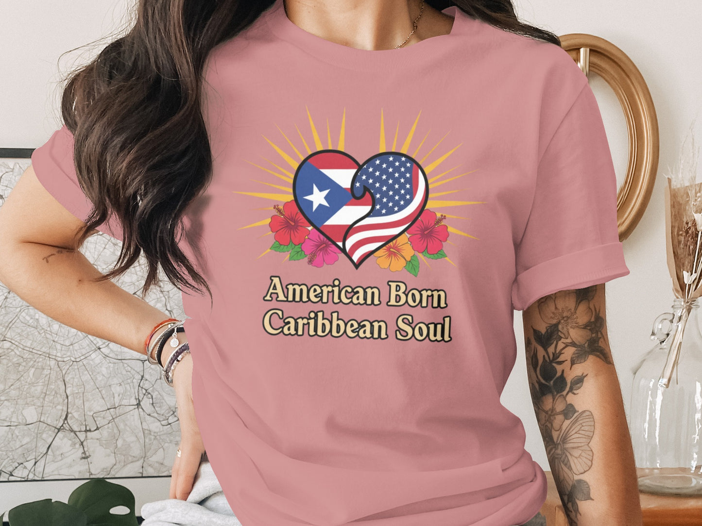 American Born Caribbean Soul Graphic T-Shirt