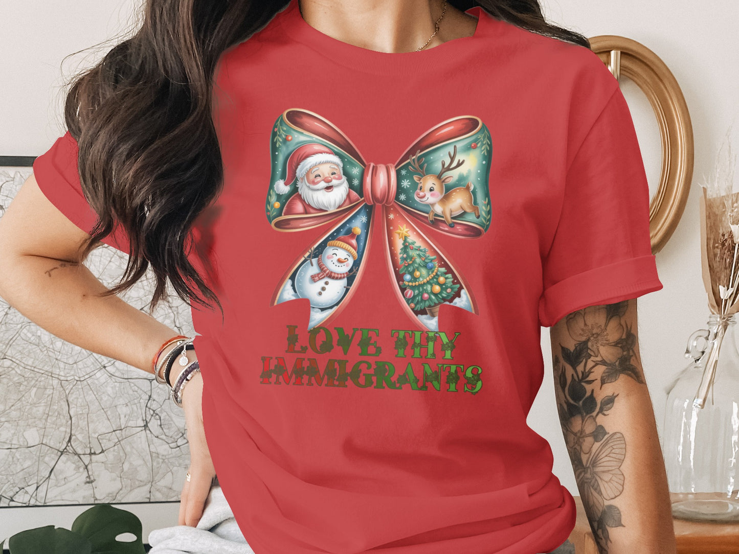 Love Thy Immigrants Creative Statement Shirt