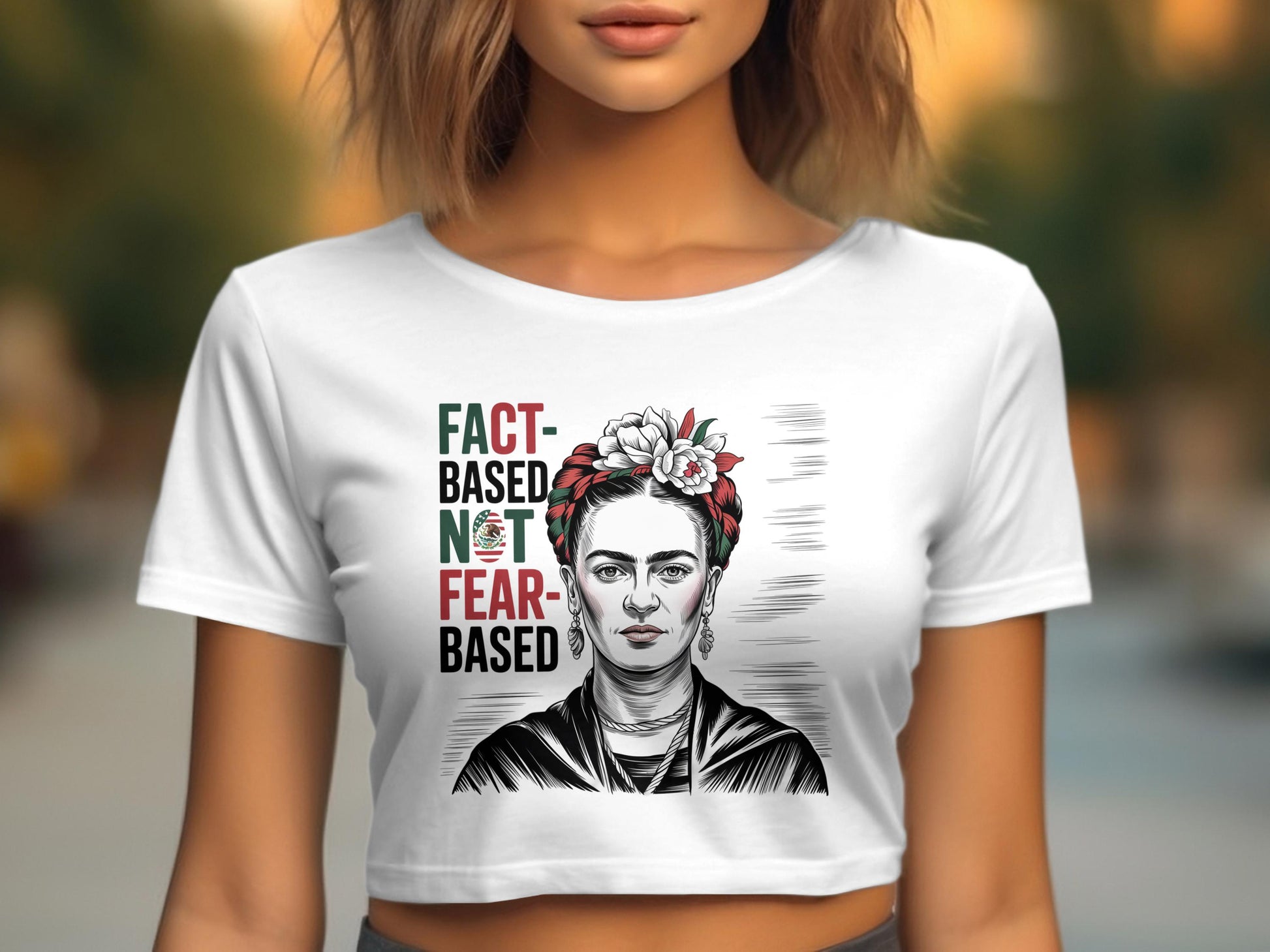 Fact-Based Not Fear-Based Women's Cropped T-Shirt product