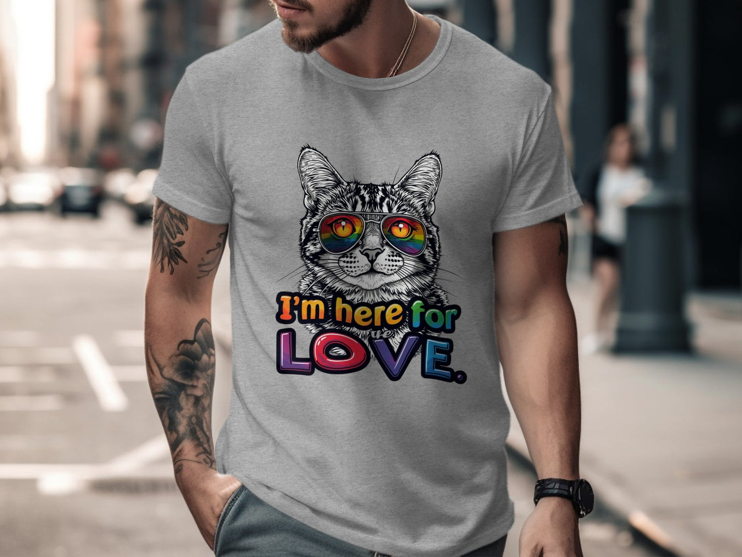 I'm Here For Love Cat with Glasses Shirt product