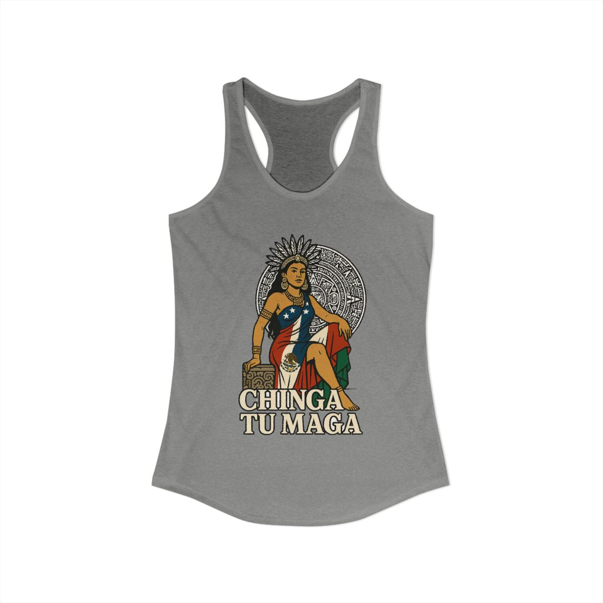 Chinga Tu Maga Tank Top with Bold Patriotic Design