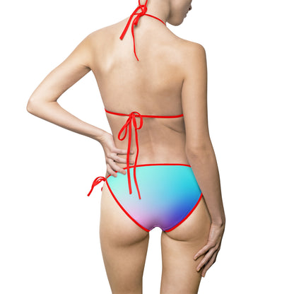 Pride Love Women's Bikini Swimsuit - AOP, Rainbow Swimwear, Summer Swim, LGBTQ+ Beachwear, Fun in the Sun