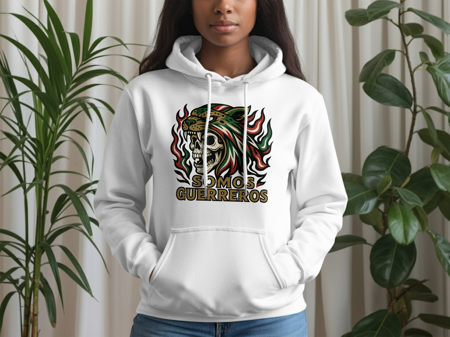 Bold Somos Guerreros Graphic Hoodie for Stylish Looks
