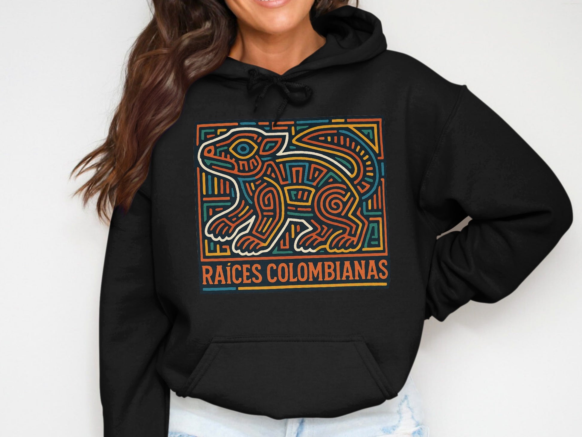 Raíces Colombianas Lizard Print Hooded Sweatshirt product type