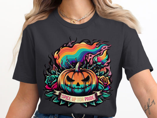 Spice Up Your Pride Colorful Pumpkin T Shirt product
