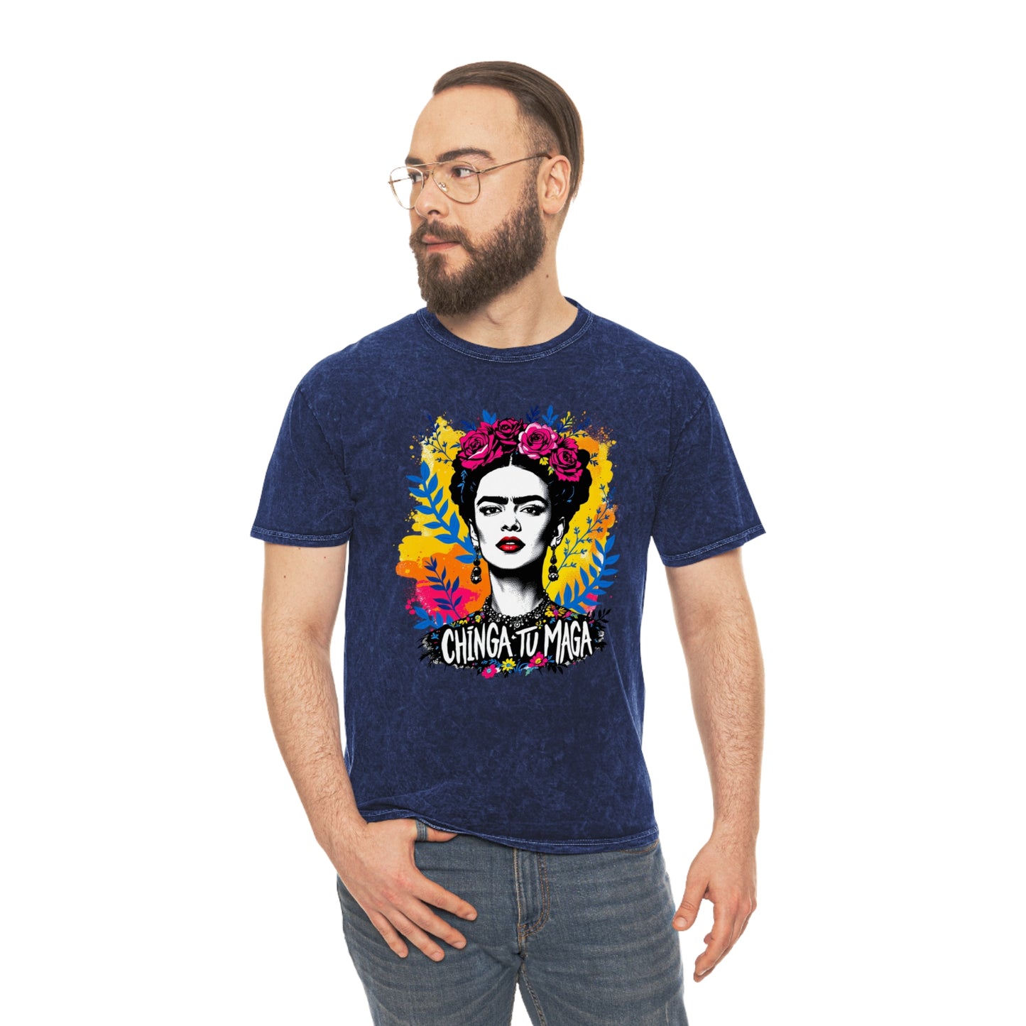 Frida Kahlo Against vintage Tee — USA Made Mineral Wash Graphic T-Shirt