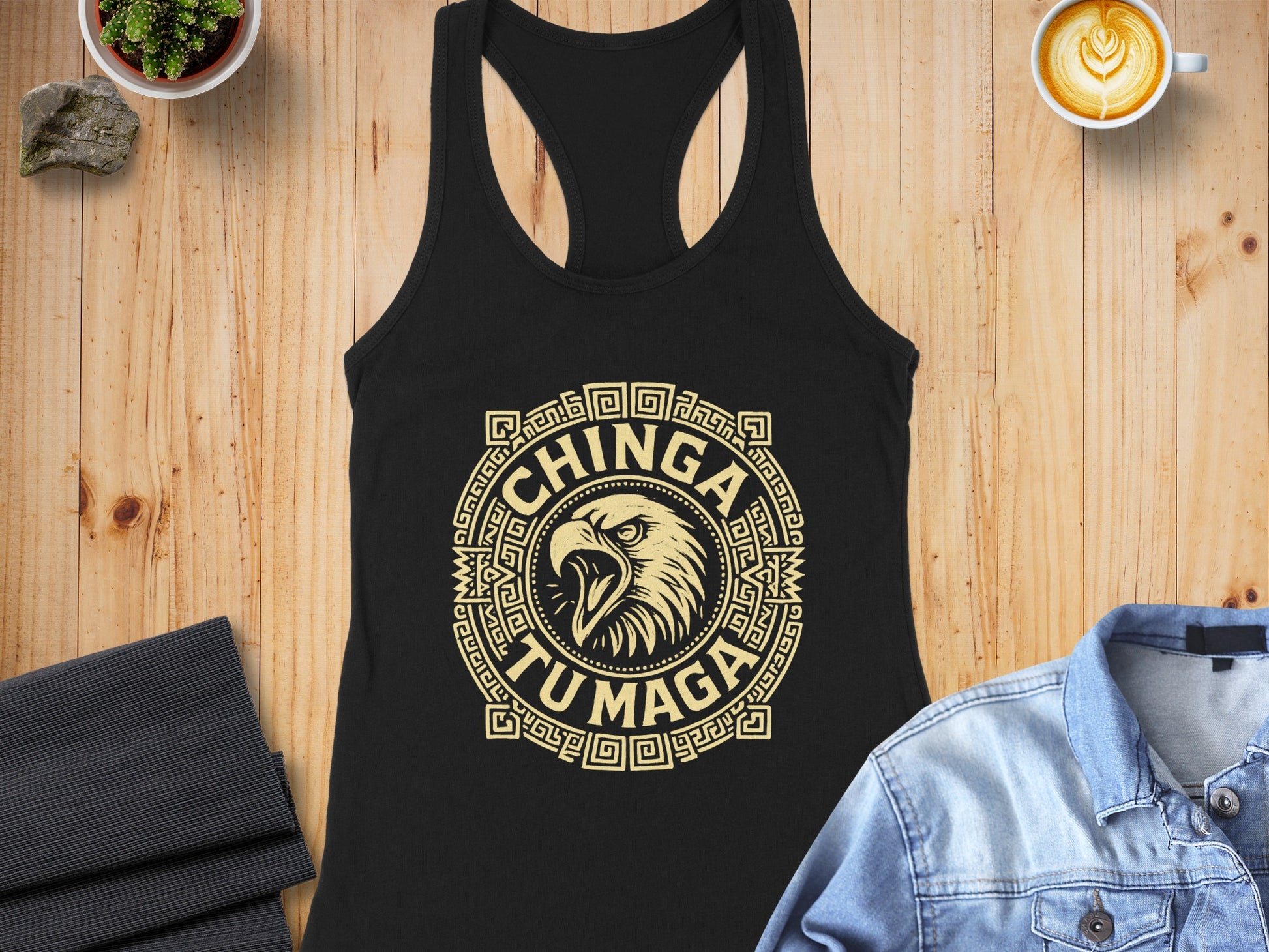 Chinga Tu Maga Eagle Design Women's Tank Top