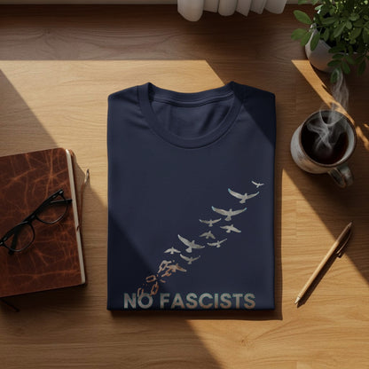 No Fascists Theme with Flying Birds Shirt