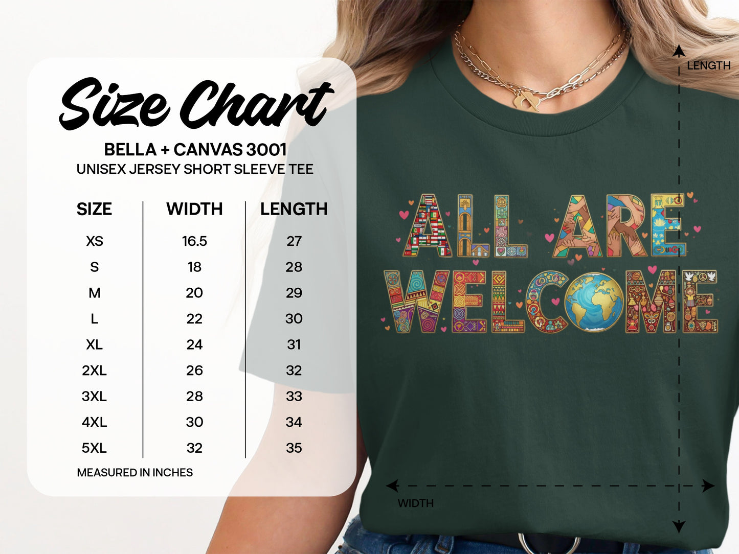 All Are Welcome Inspirational Unisex T-shirt