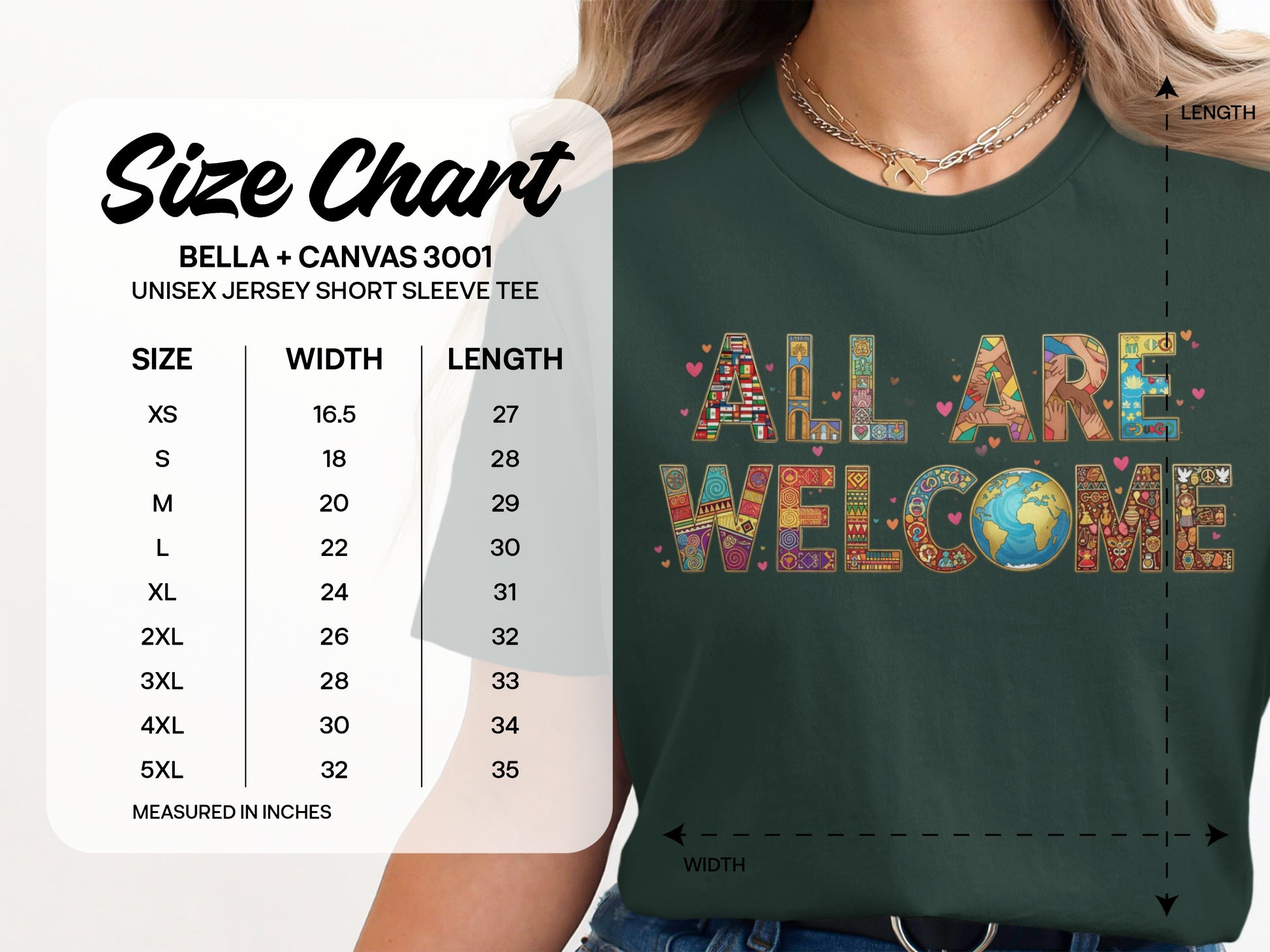 All Are Welcome Inspirational Unisex T-shirt