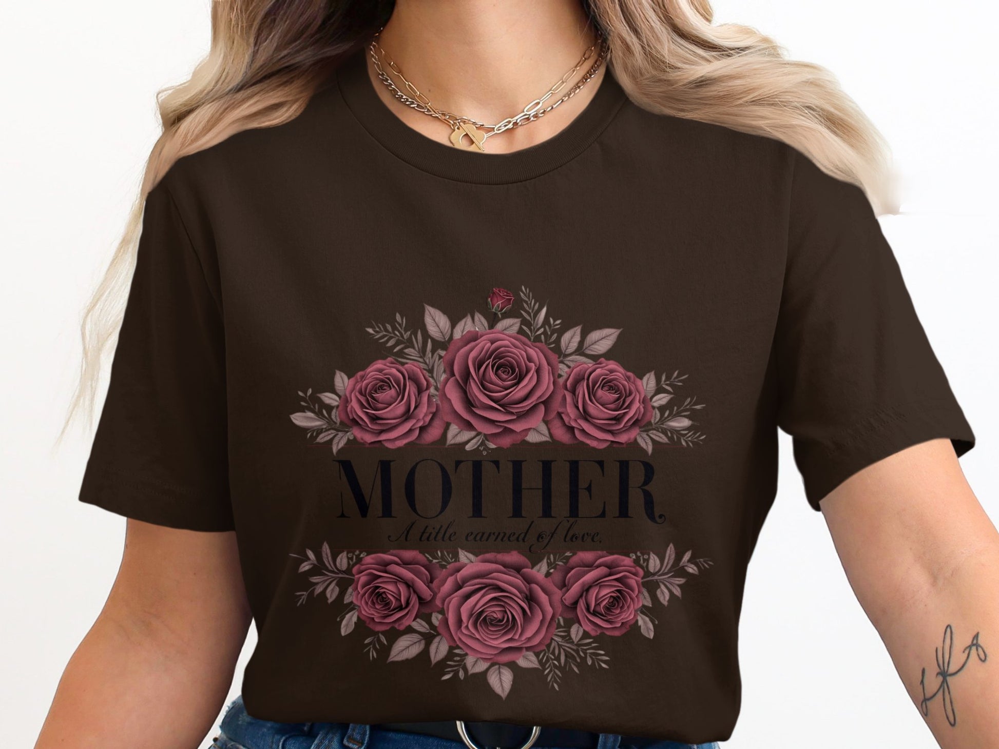 Stylish Mother Rose Floral Graphic Tee product