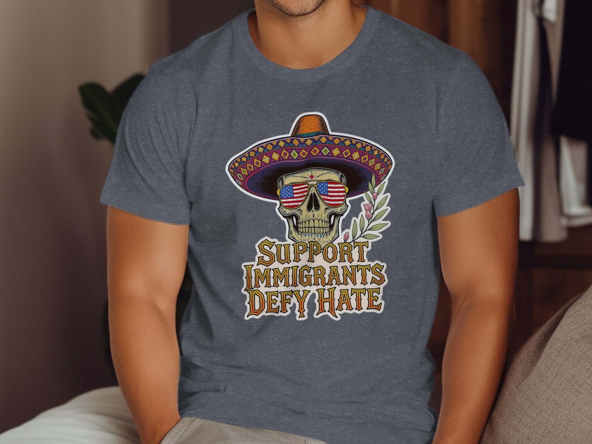 Support Immigrants Defy Hate Graphic T-Shirt product